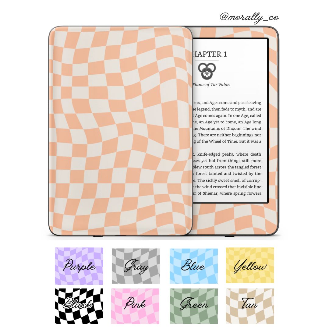 Wavy Checker Kindle Skin