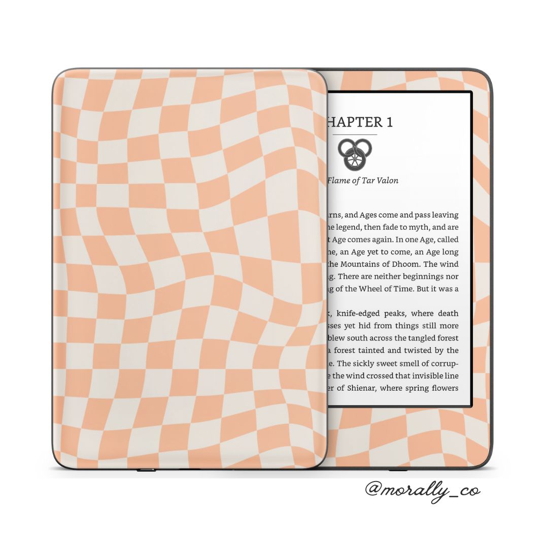 Wavy Checker Kindle Skin