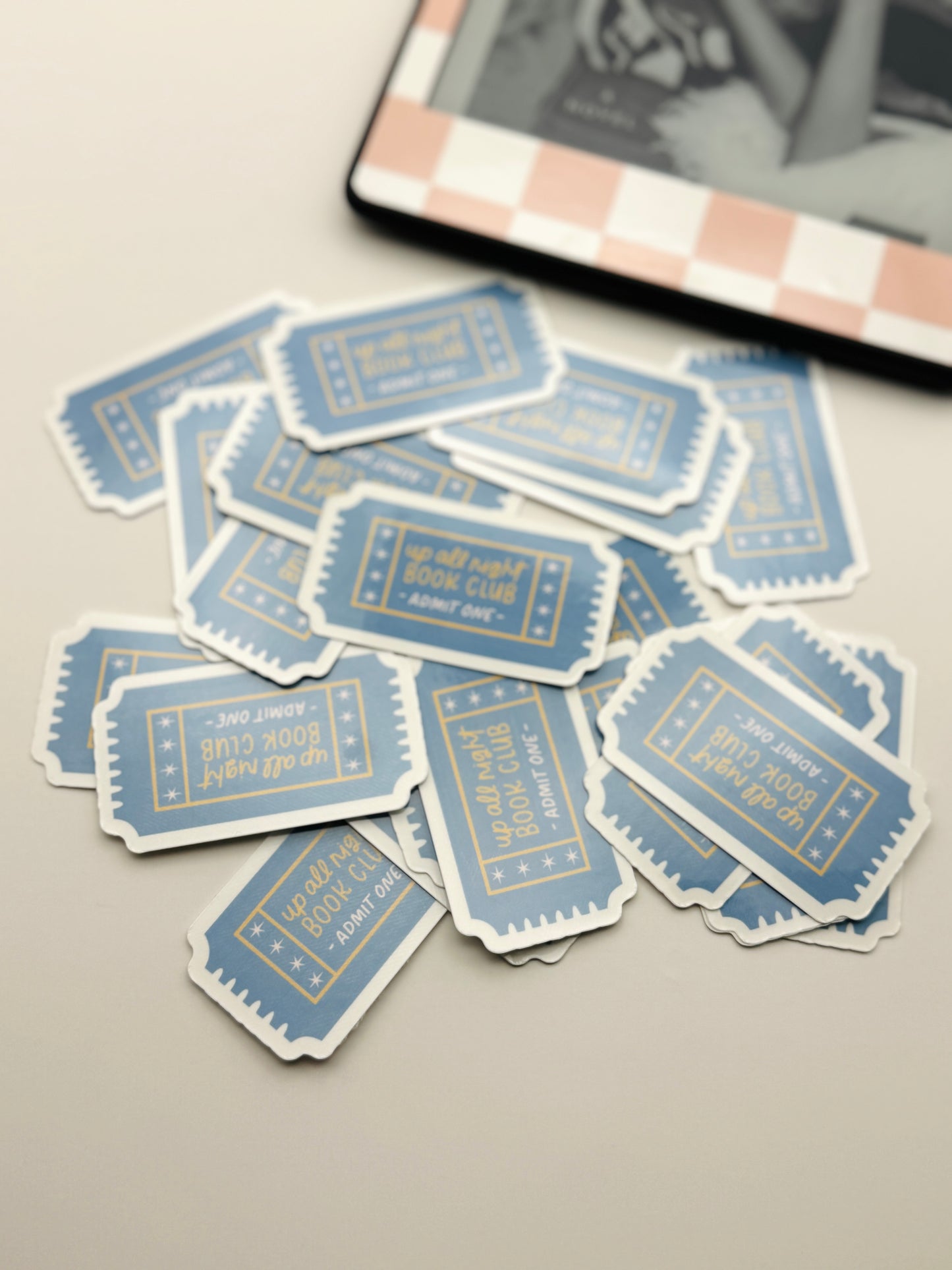 Up All Night Book Club Ticket Sticker