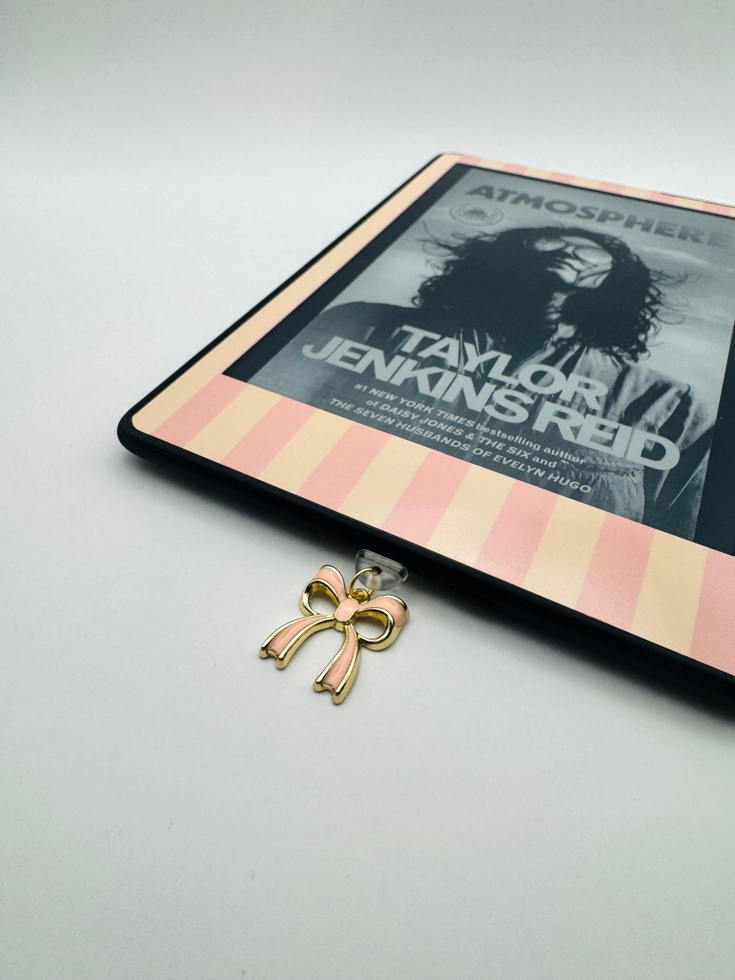 Pink Bow & White Bow Kindle Charm