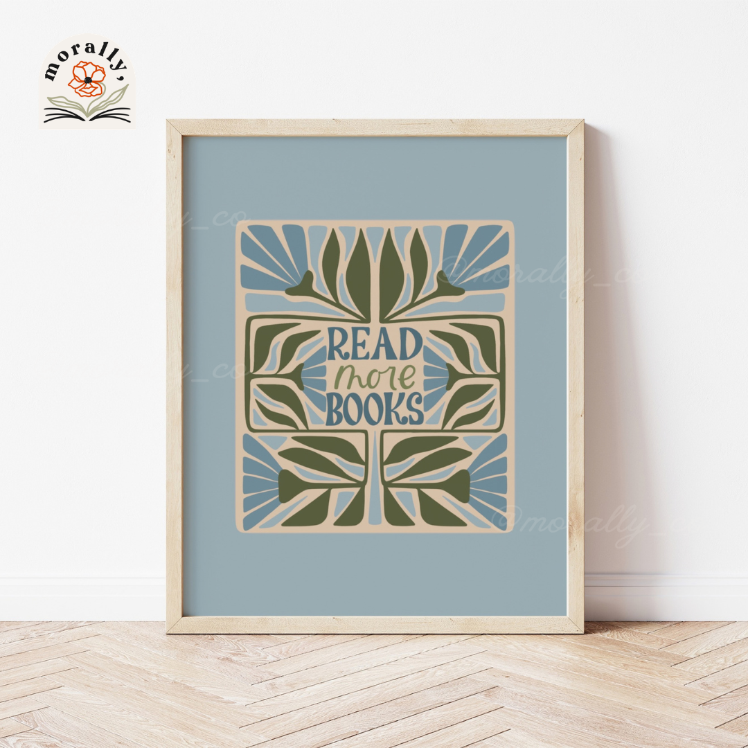 Read MORE Books Art Print