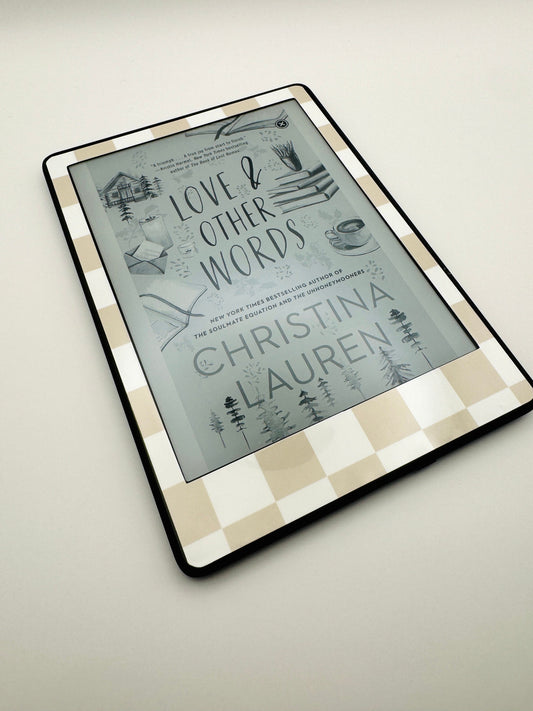 Tan / Beige Checker Kindle Skin