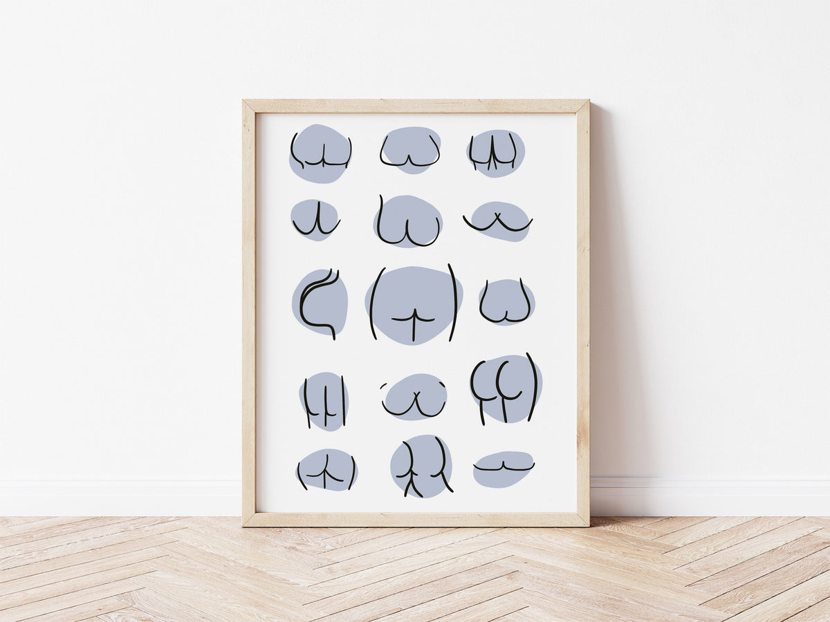 Bathroom Butt Art Print