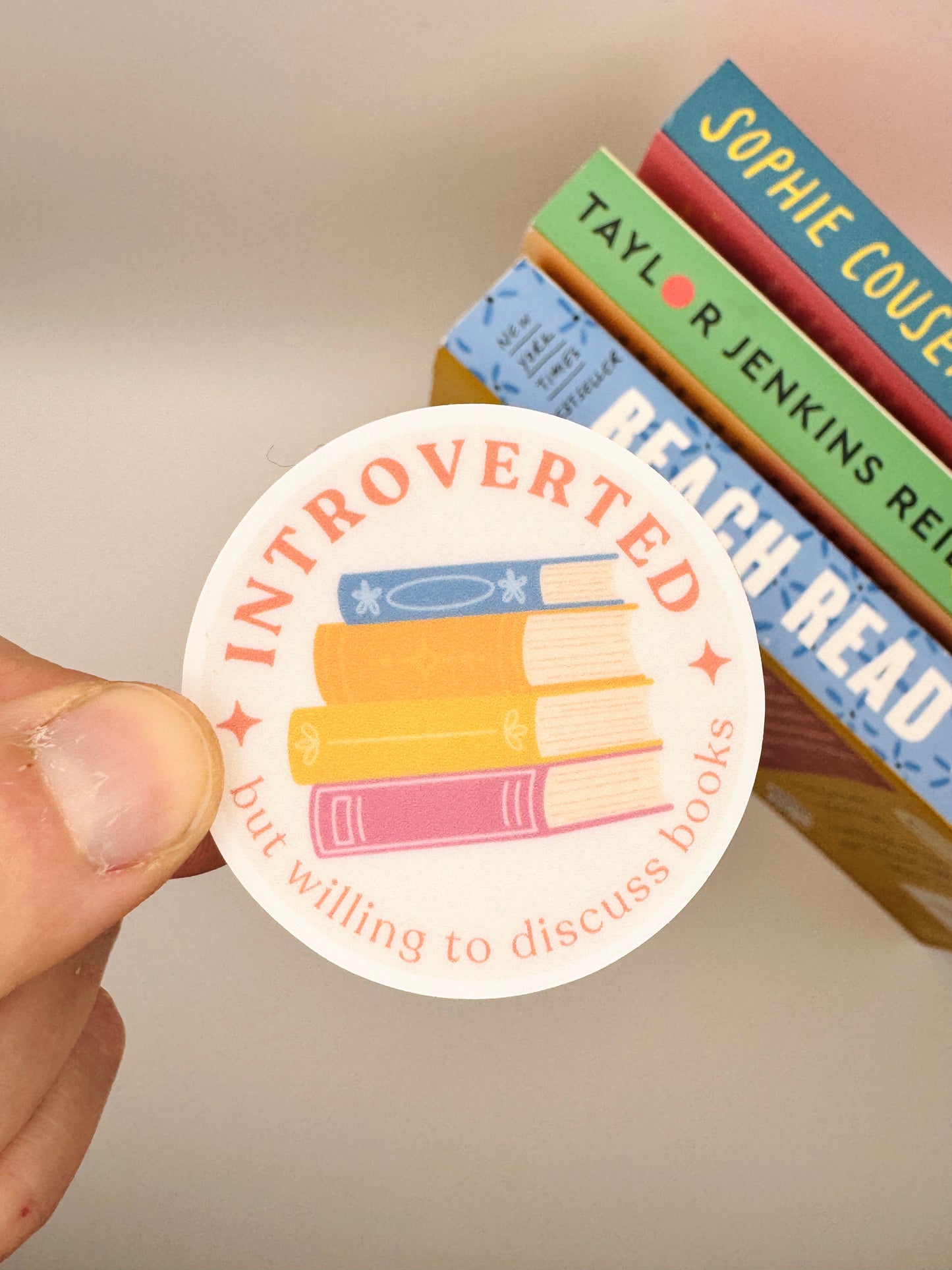 Introverted but Willing to Discuss Books sticker