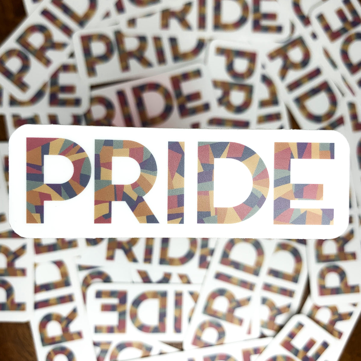 PRIDE stained glass sticker