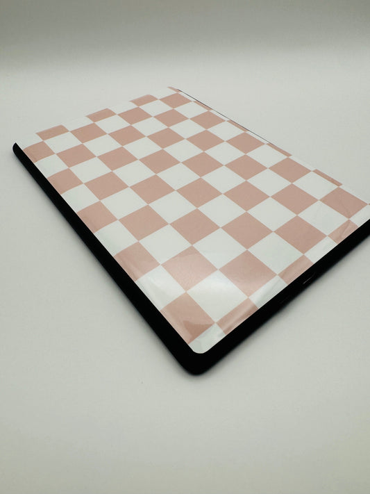 Soft Pink Checker Kindle Skin