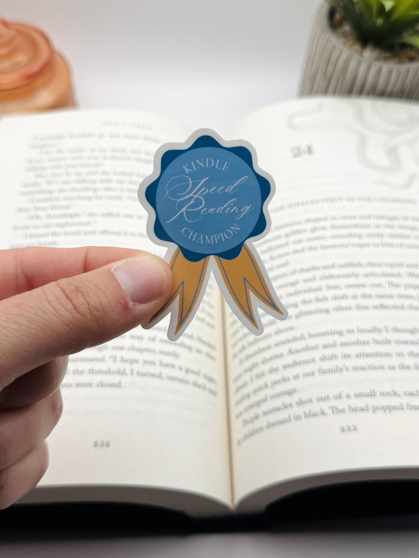 Kindle Speed Reading Champion Sticker