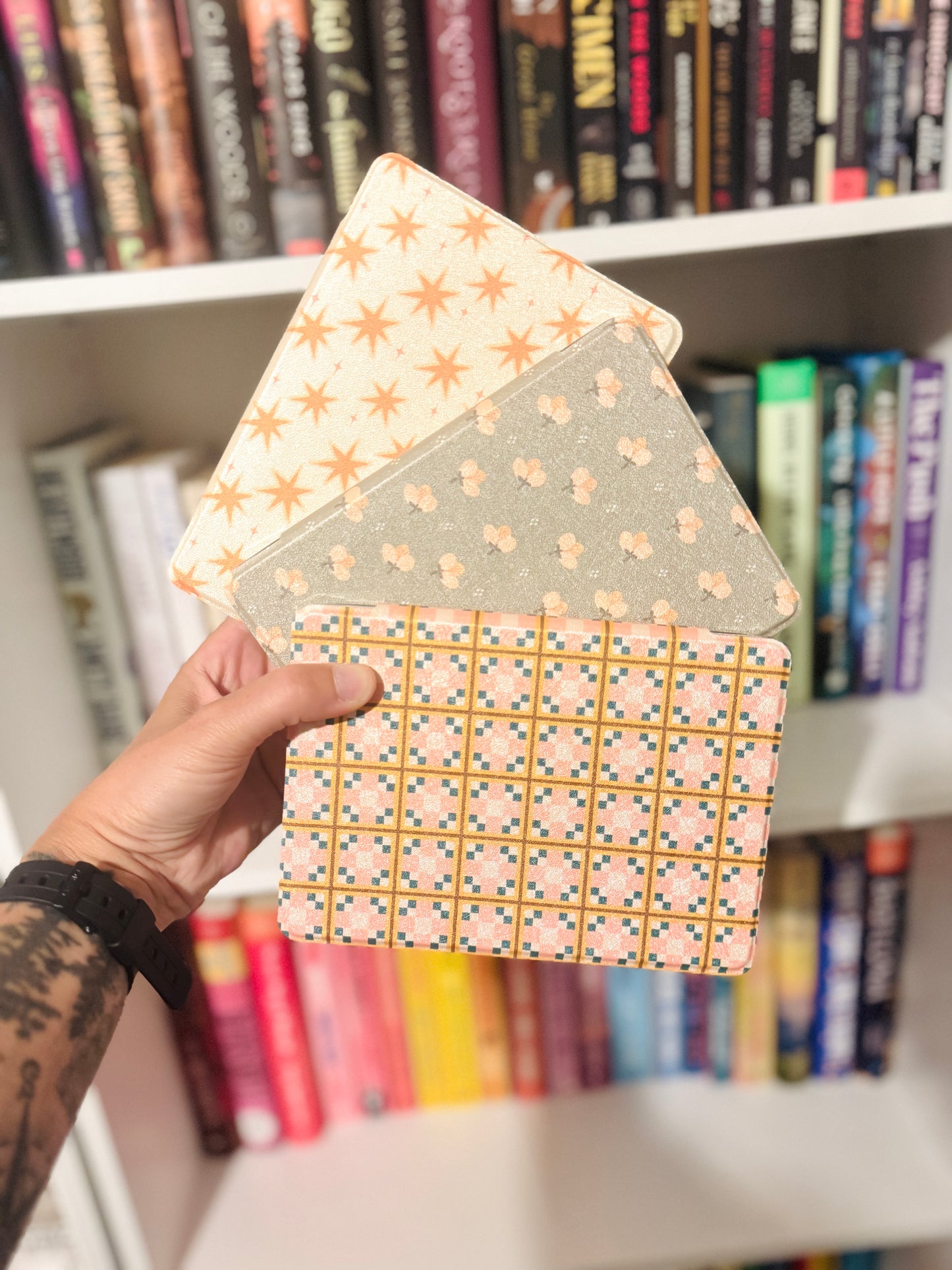 Blossom Kindle Case with Clear Back and Hand Strap