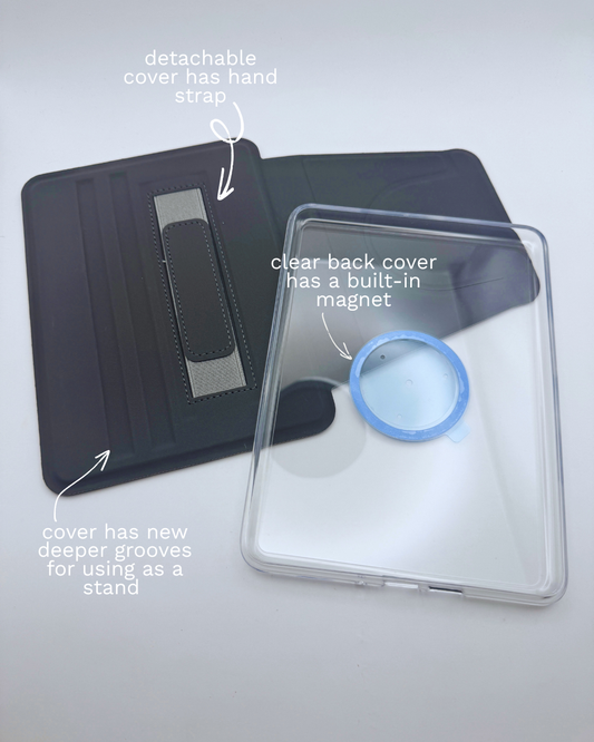 Cheeky Cherries Kindle Case with Clear Back and Removable Cover & Hand Strap