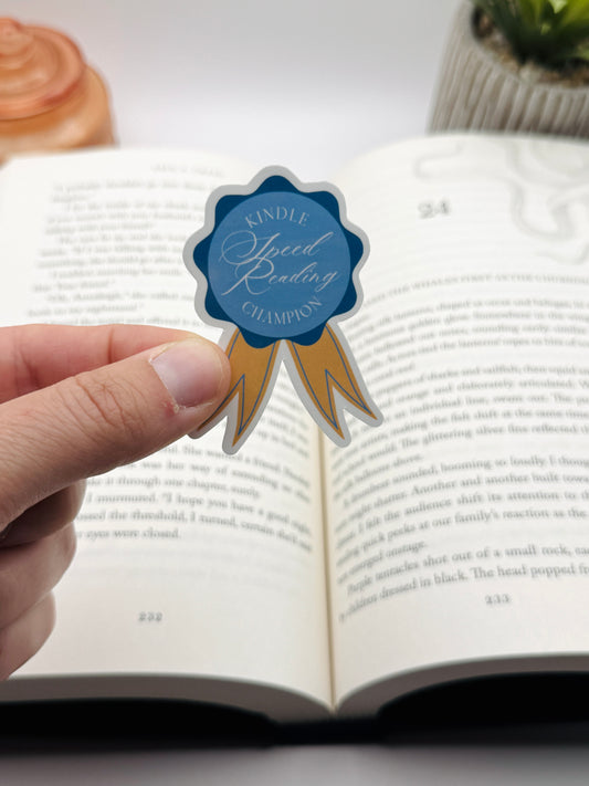 Kindle Speed Reading Champion Sticker