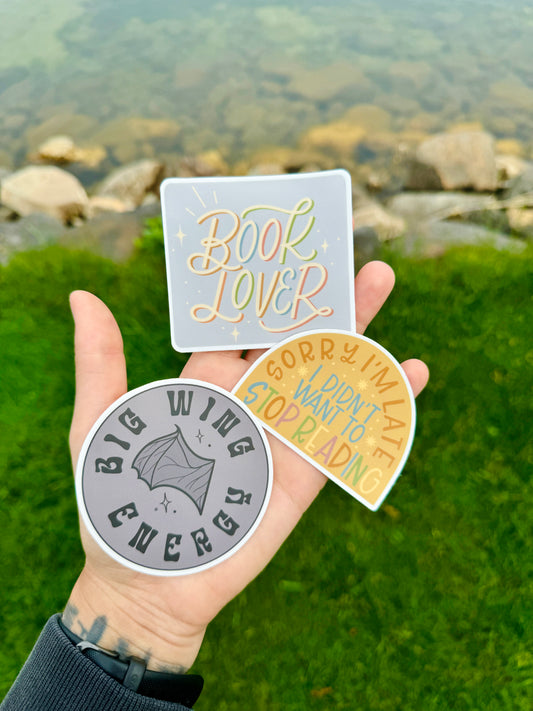 Sorry I'm Late I Didn't Want to Stop Reading vinyl sticker