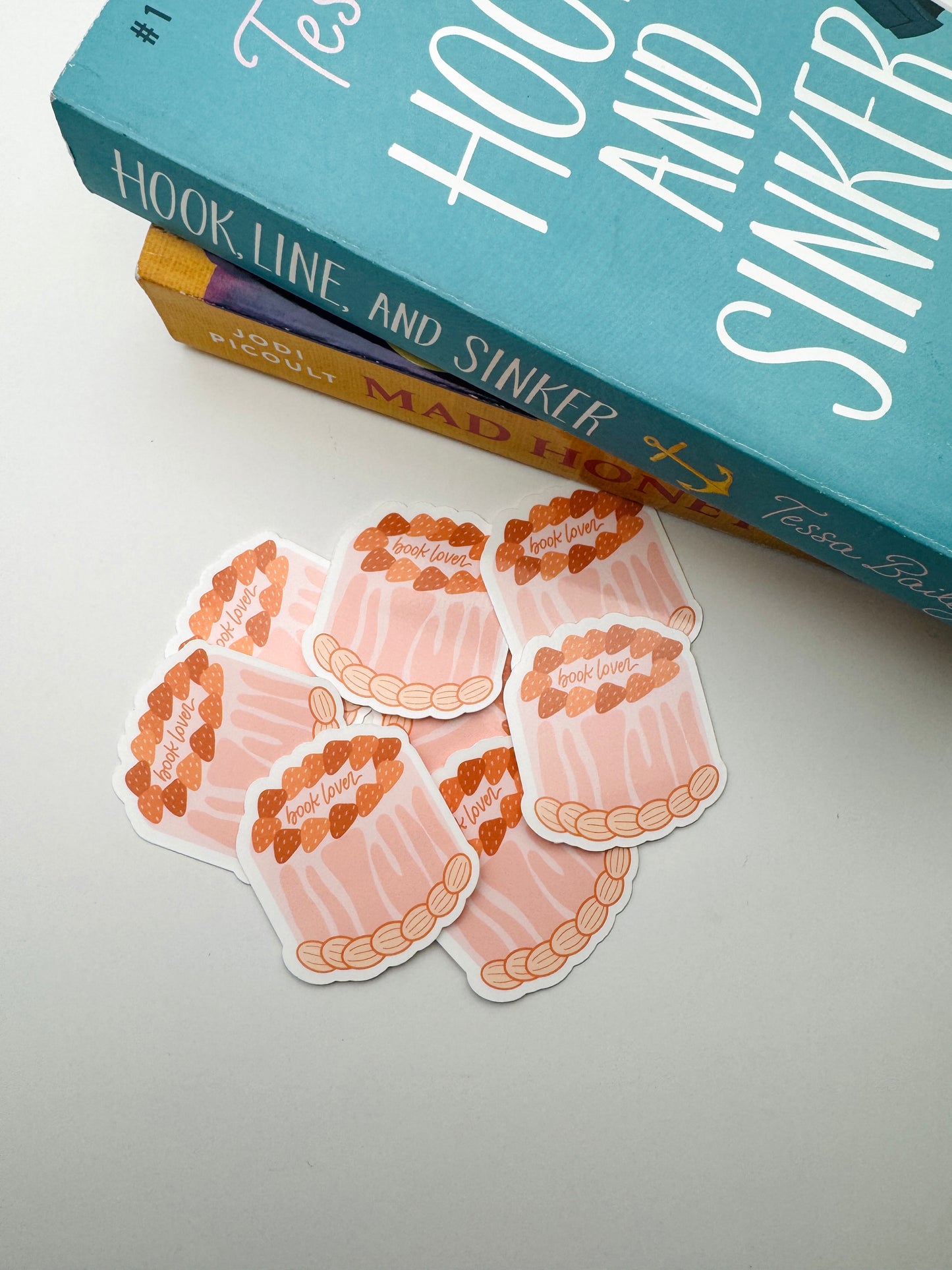 Book Lover Cake Sticker
