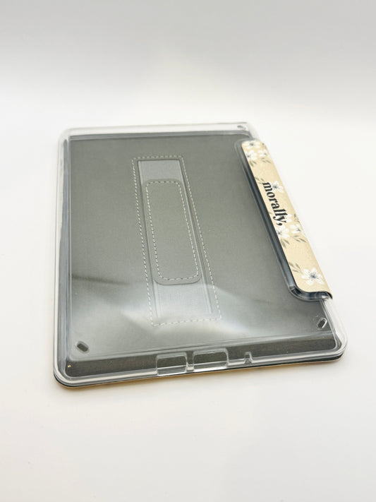 Soft Bloom Kindle Case with Clear Back and Hand Strap