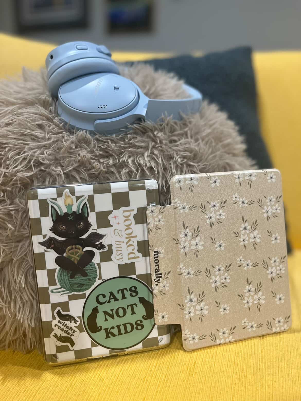 Sage Checker and Floral Kindle Inserts