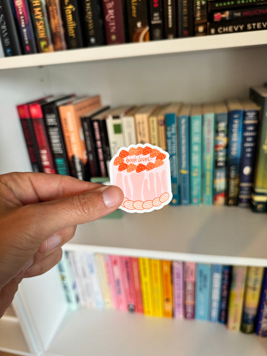 Book Lover Cake Sticker