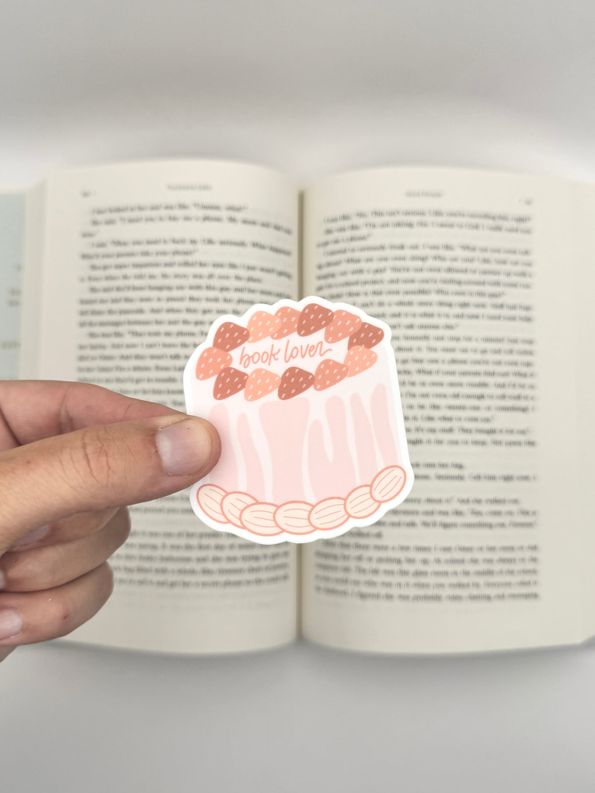 Book Lover Cake Sticker
