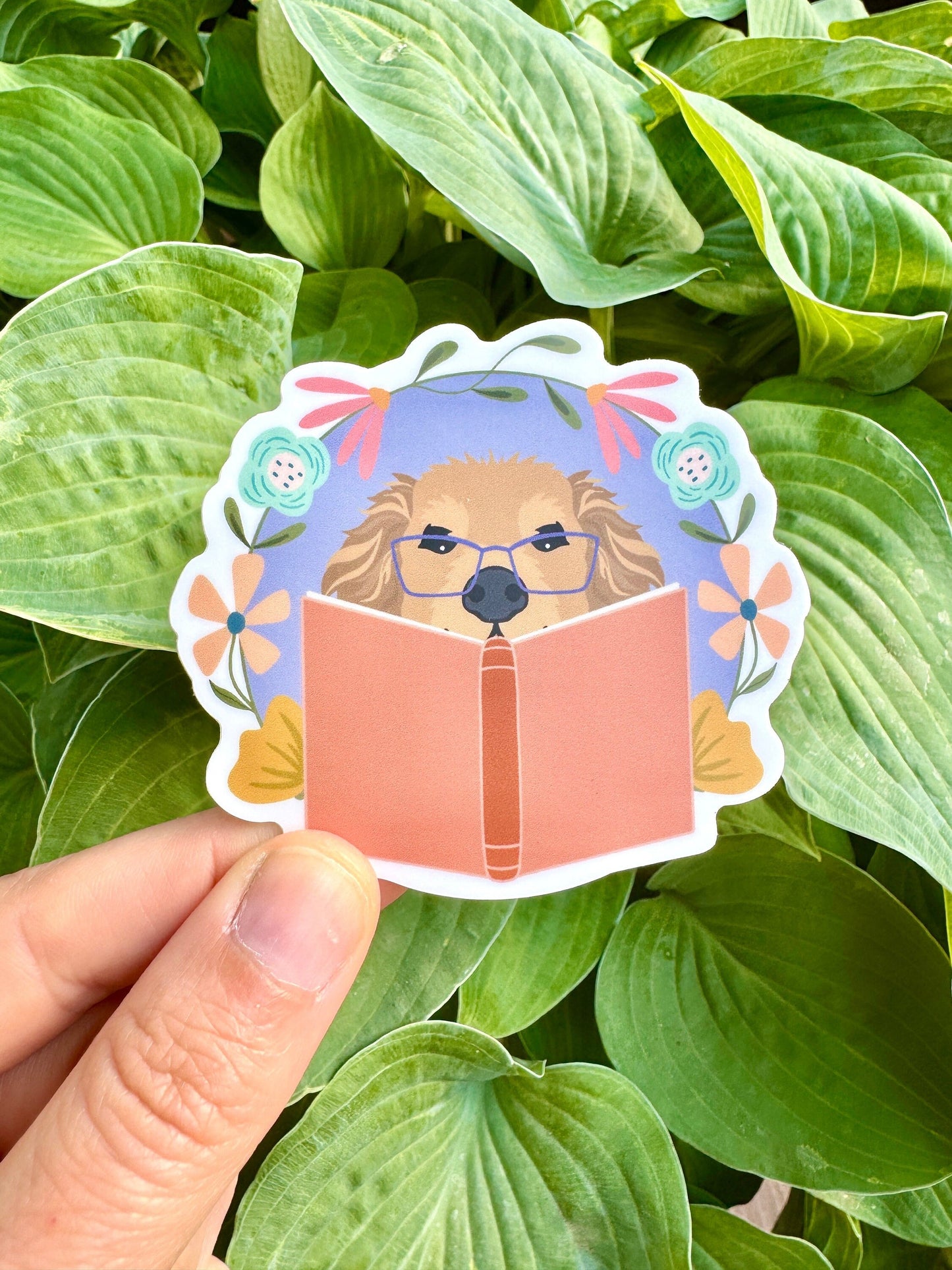Dog Reading Bookish Sticker