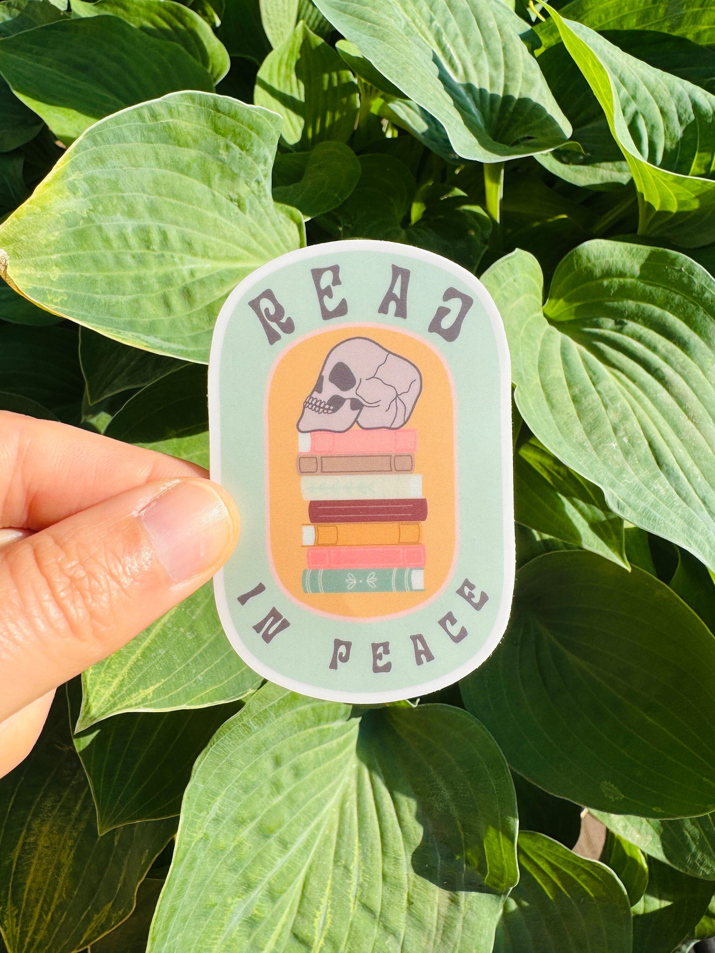 READ IN PEACE sticker