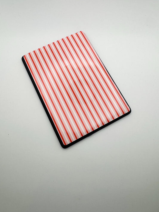 Red White & Royal Pink Pinstripe Kindle Skin