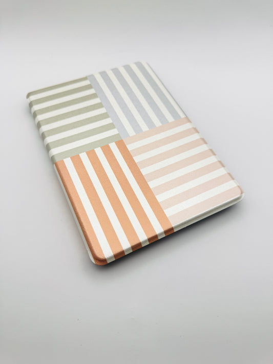 Neutral Stripes Kindle Case with Back Magnet and Hand Strap
