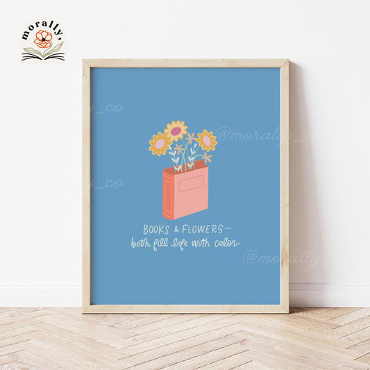 Bookish Vase Quote Art Print