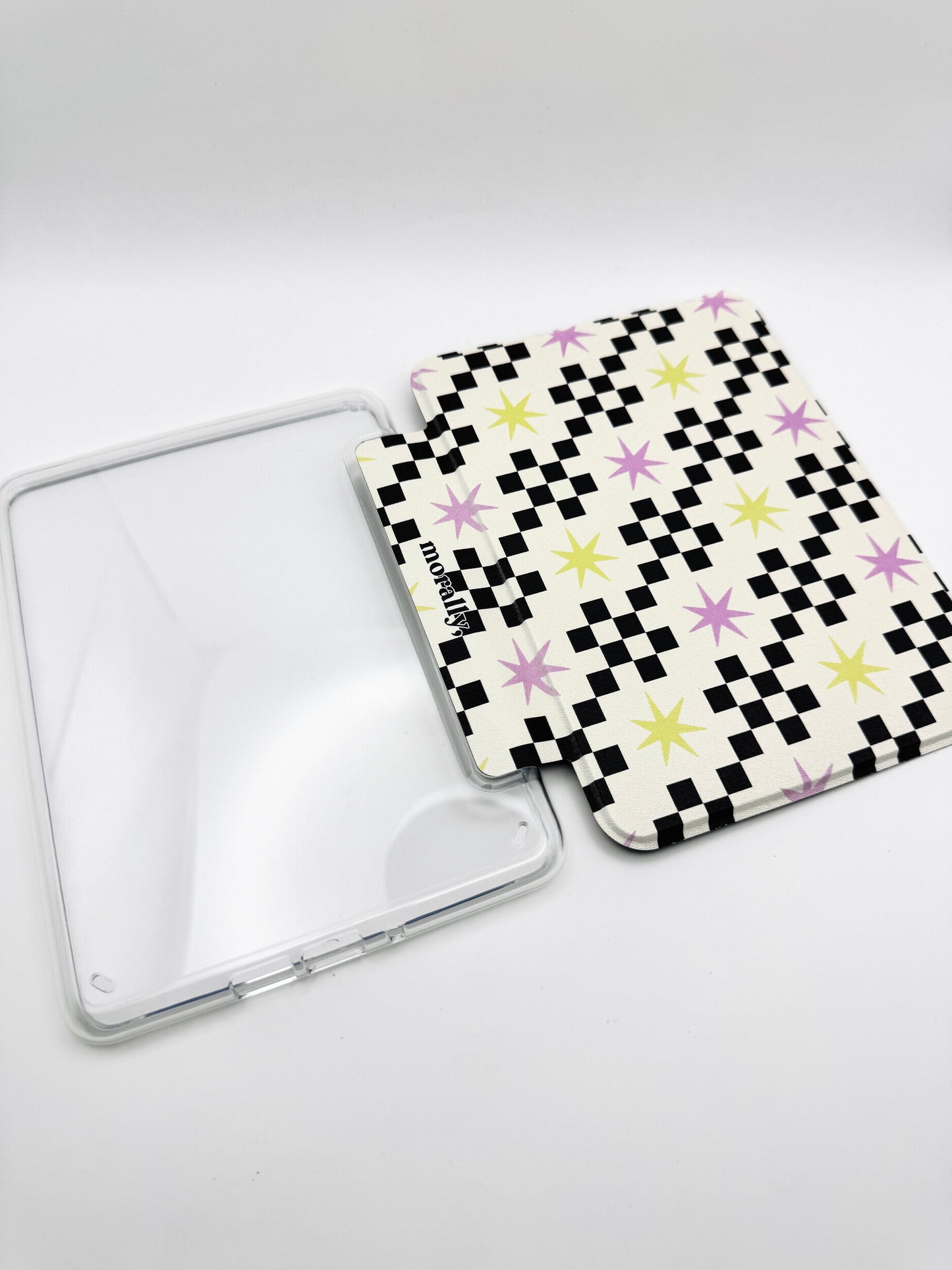 Neon Night Kindle Case with Clear Back and Hand Strap
