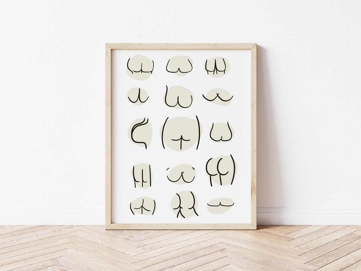 Bathroom Butt Art Print