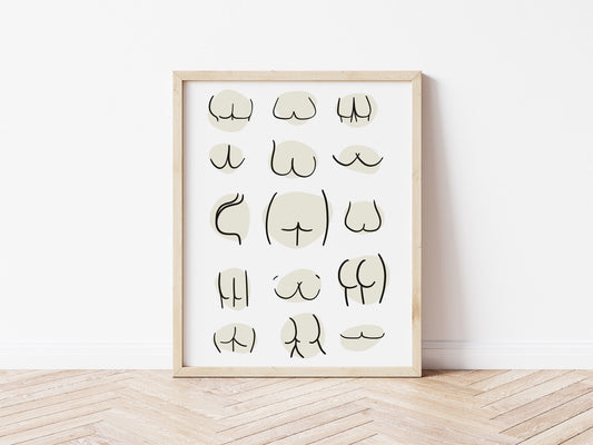 Bathroom Butt Art Print