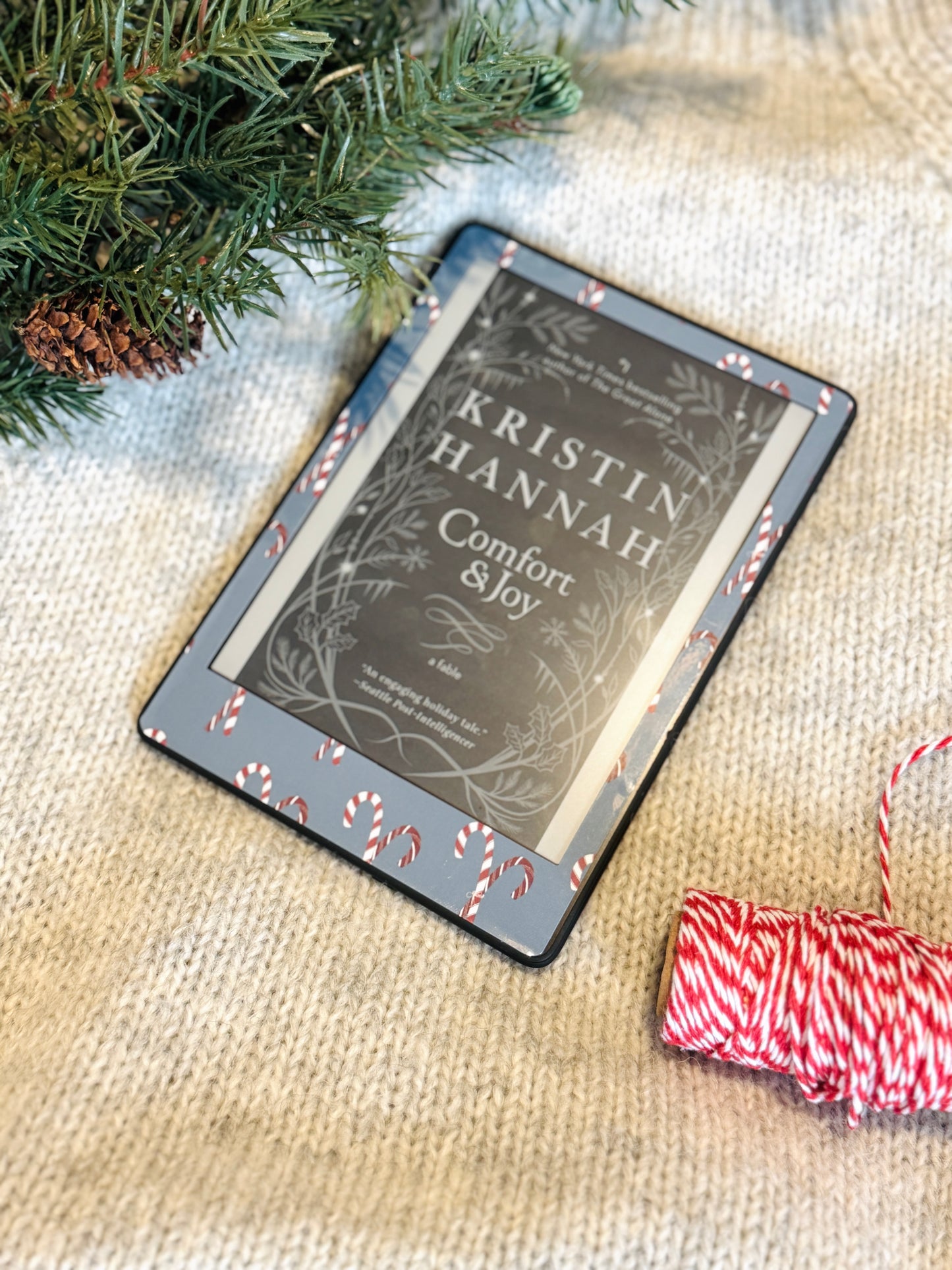 Candy Cane Lane Kindle Skin