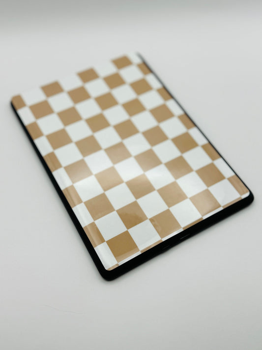 Rust Orange Checker Kindle Skin