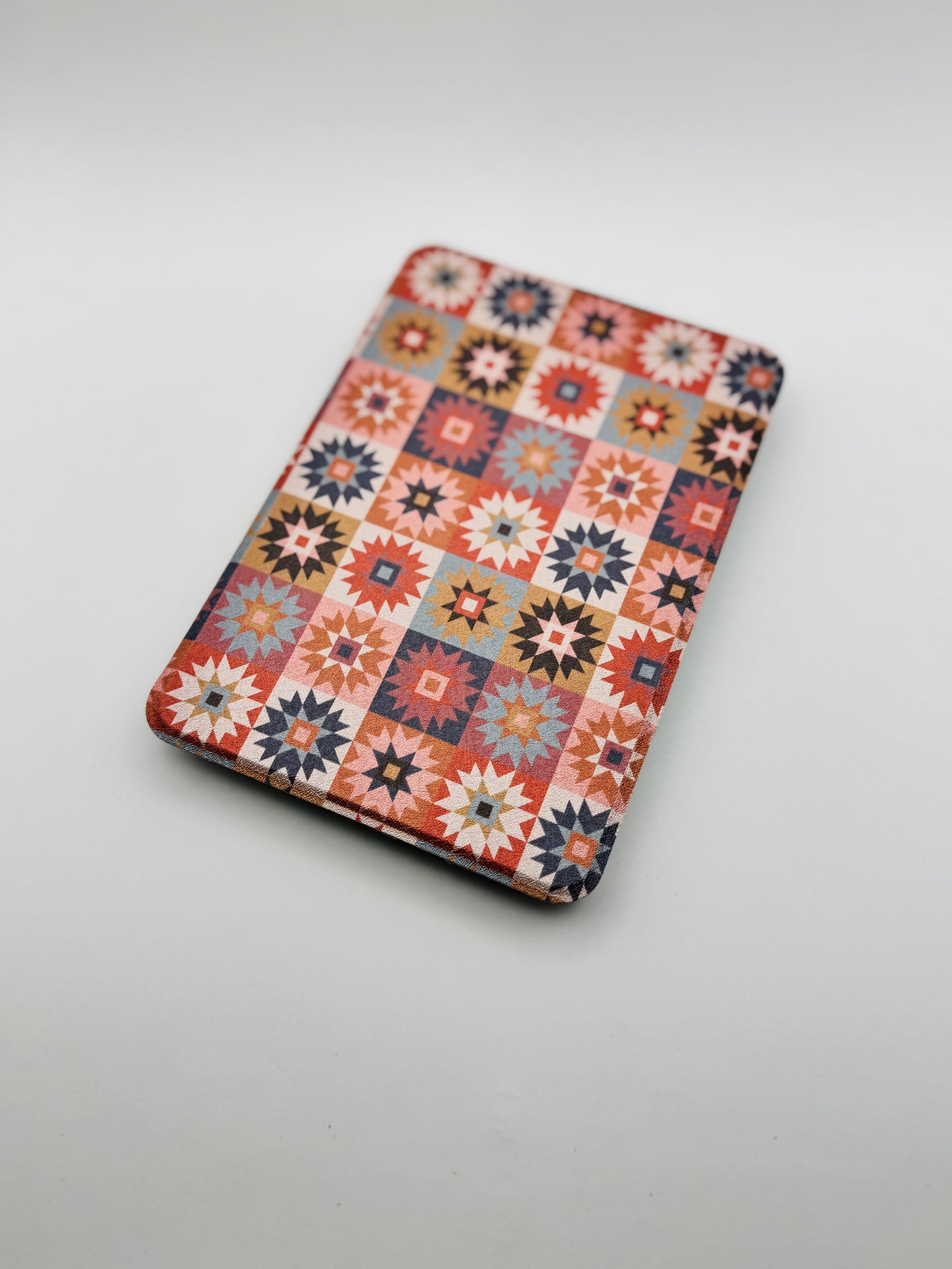 Patchwork Kindle Case with Clear Back and Removable Cover