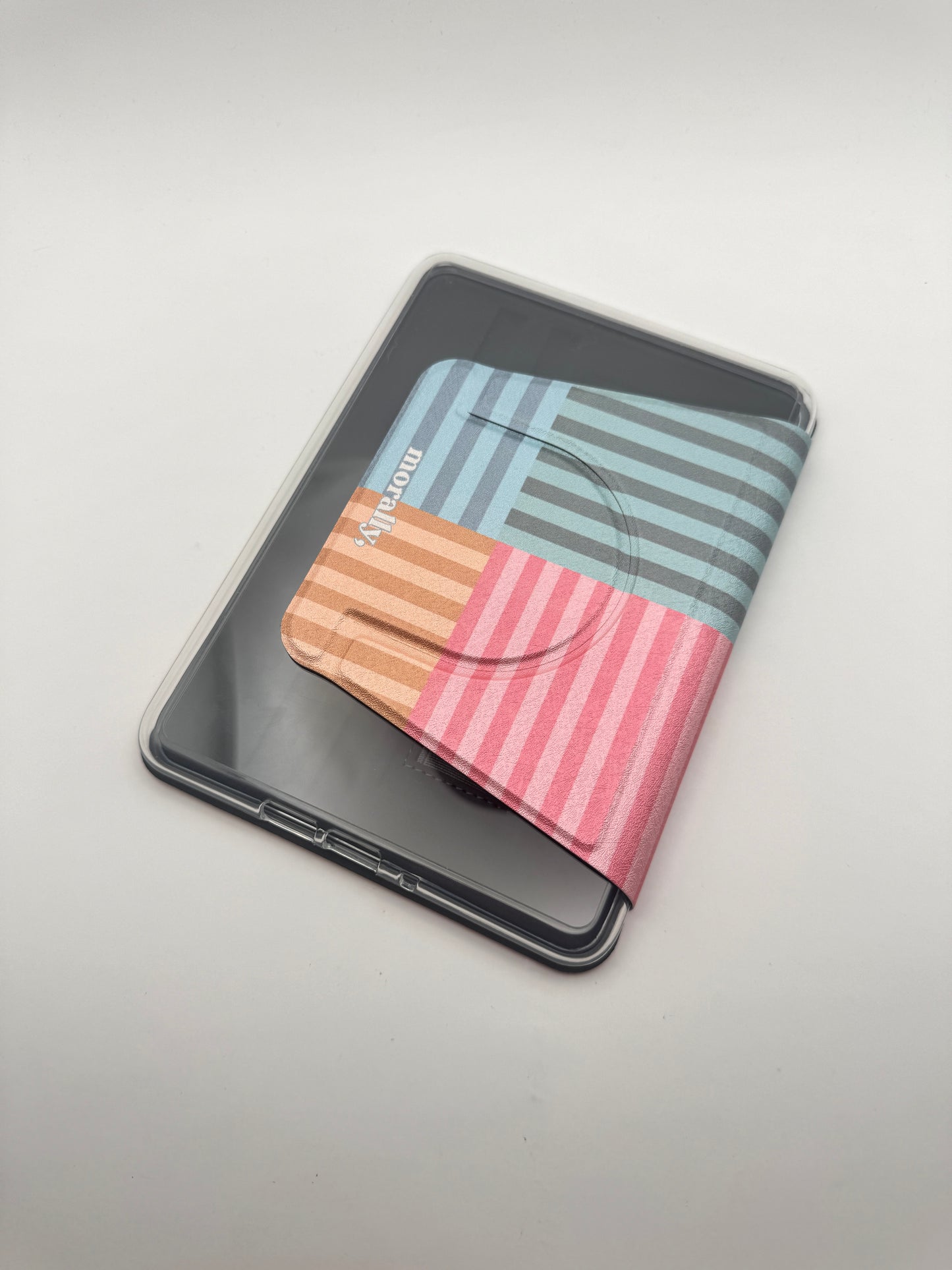 Beach Towel Kindle Case with Clear Back and Removable Cover & Hand Strap