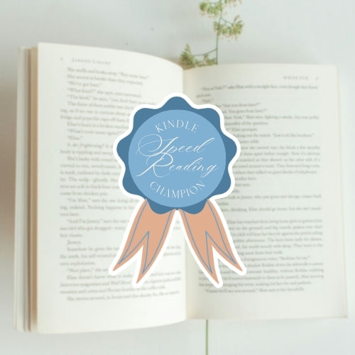 Kindle Speed Reading Champion Sticker