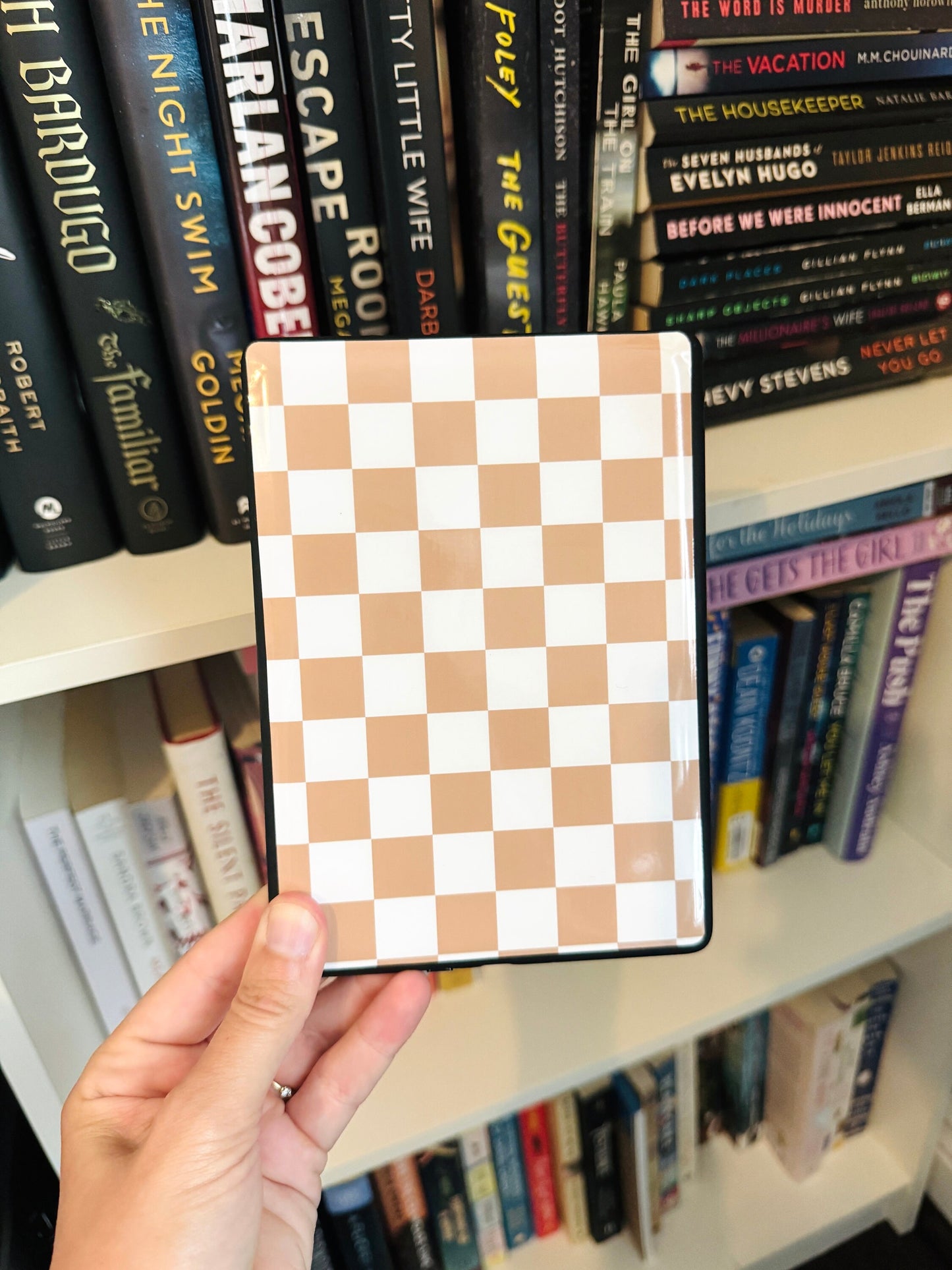 Rust Orange Checker Kindle Skin