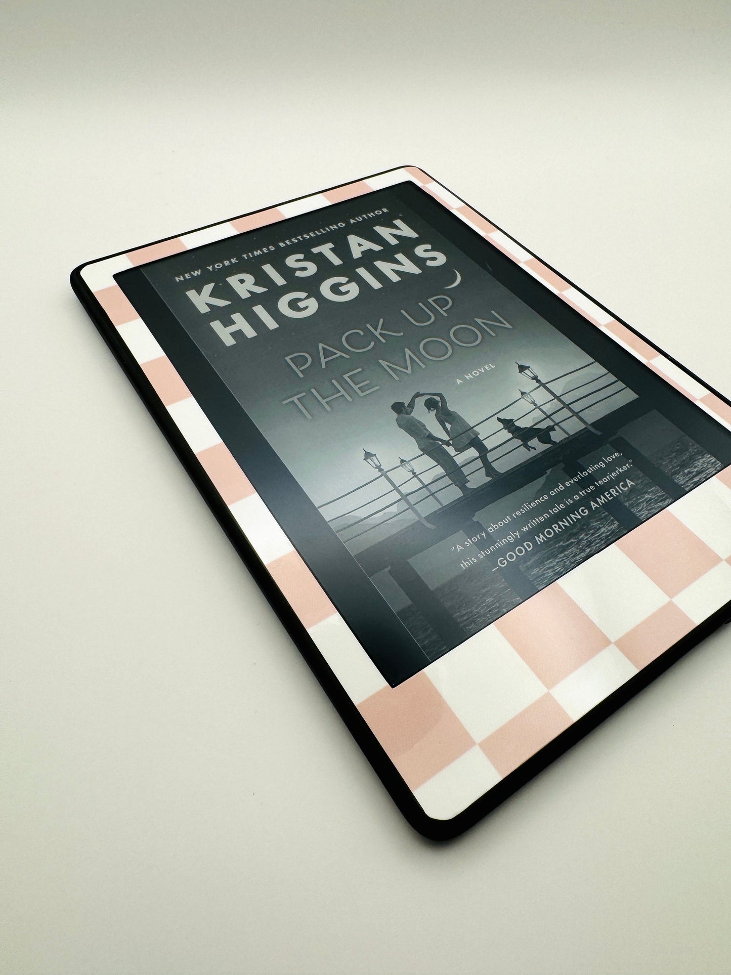 Soft Pink Checker Kindle Skin