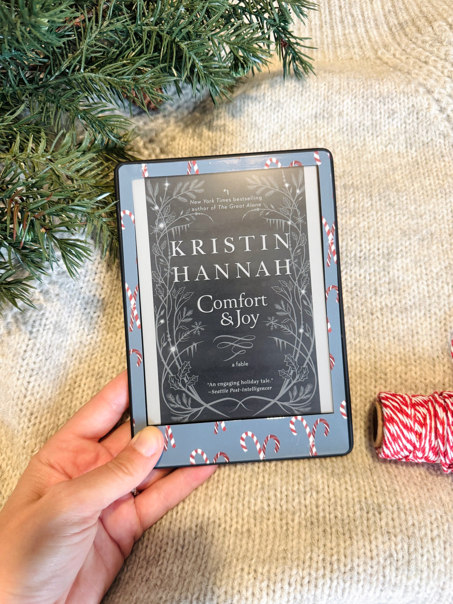 Candy Cane Lane Kindle Skin