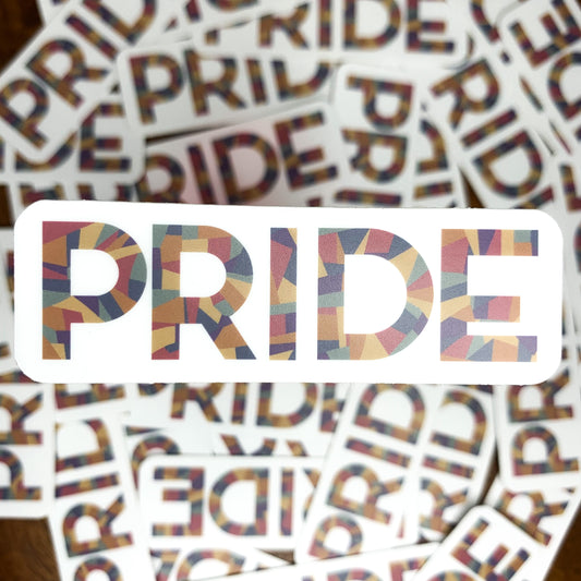 PRIDE stained glass sticker