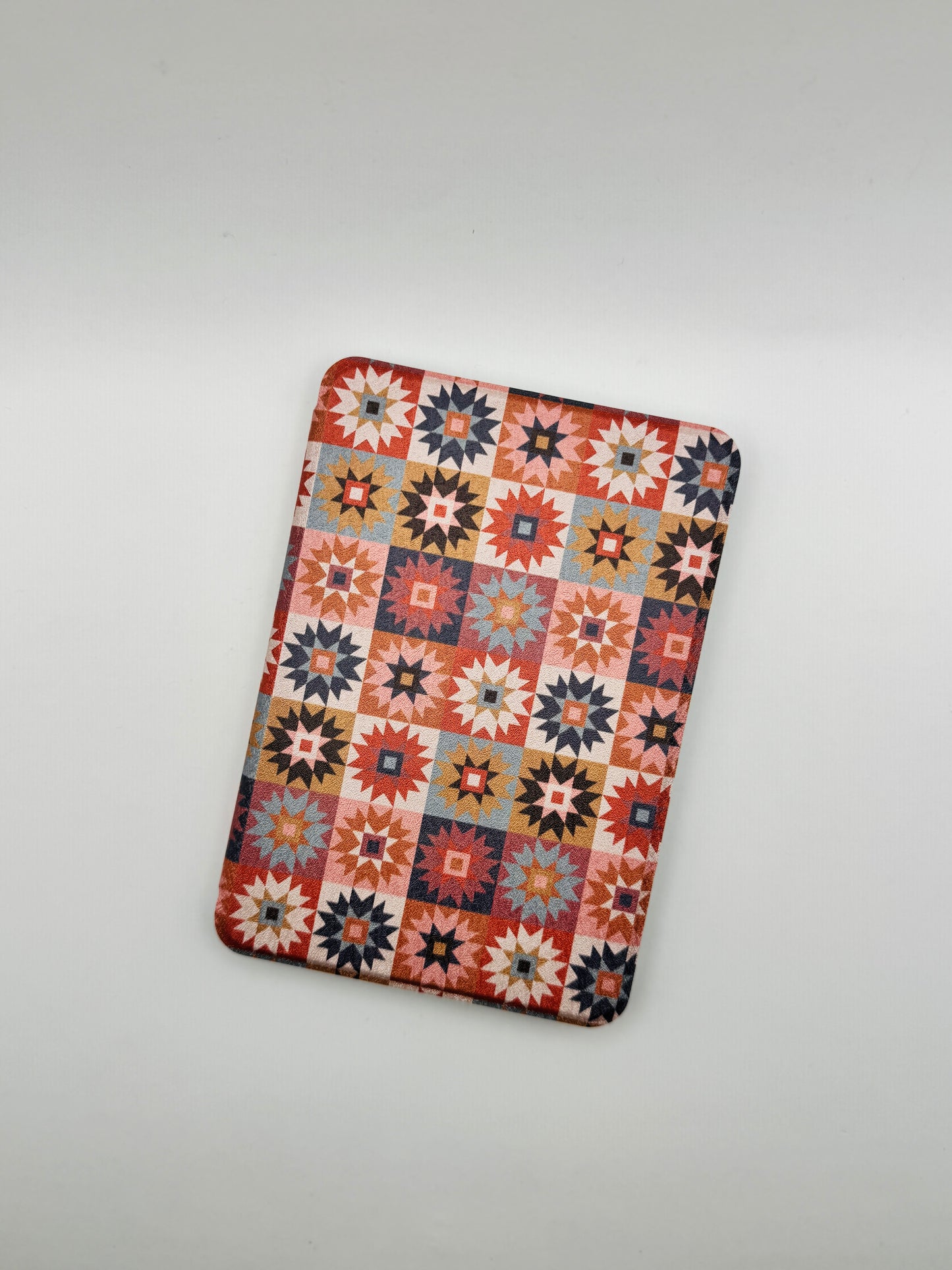 Patchwork Kindle Case with Clear Back and Removable Cover