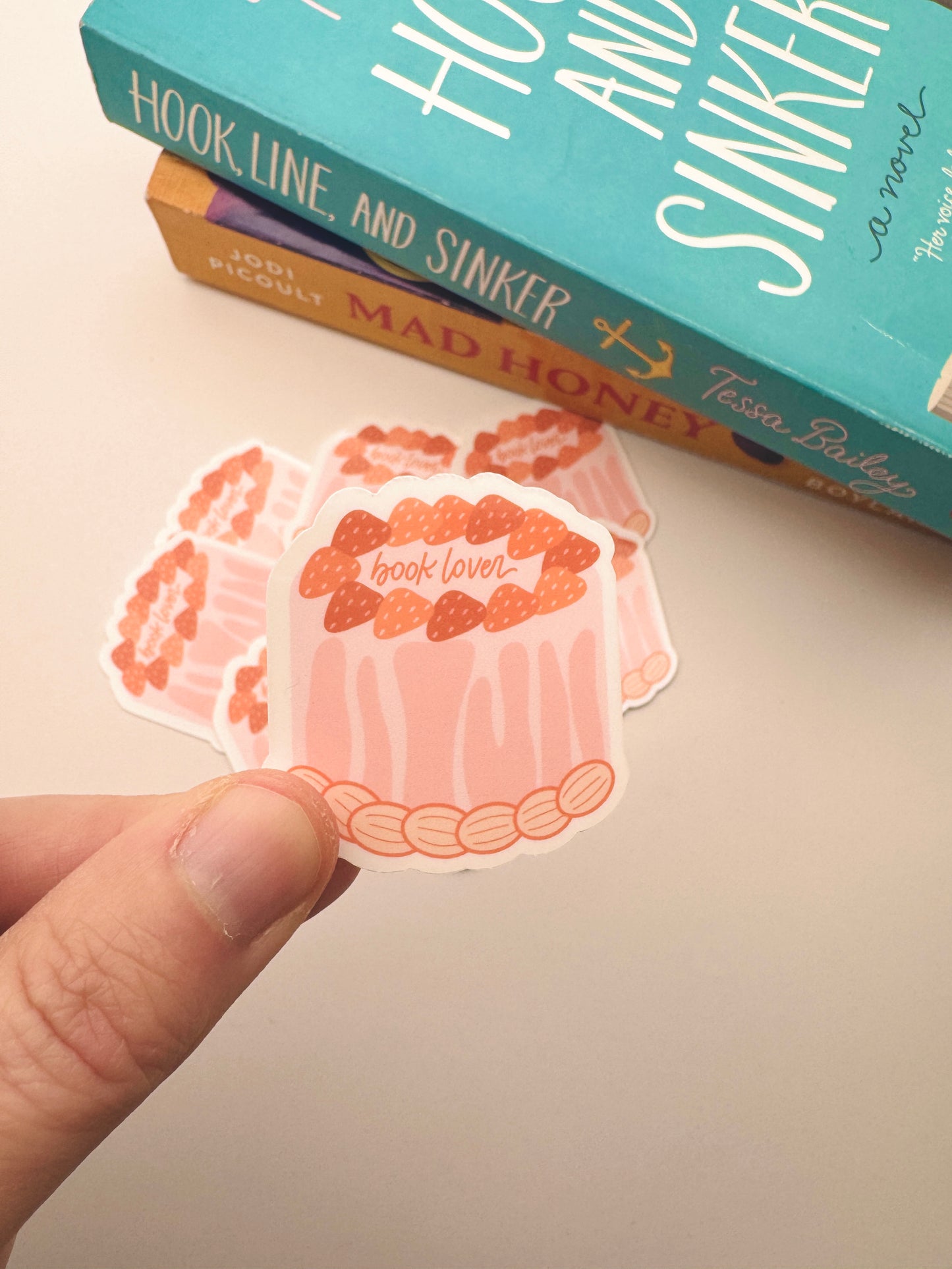 Book Lover Cake Sticker