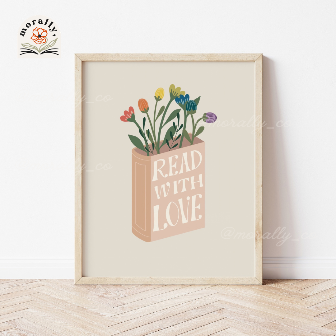Read with Love Art Print