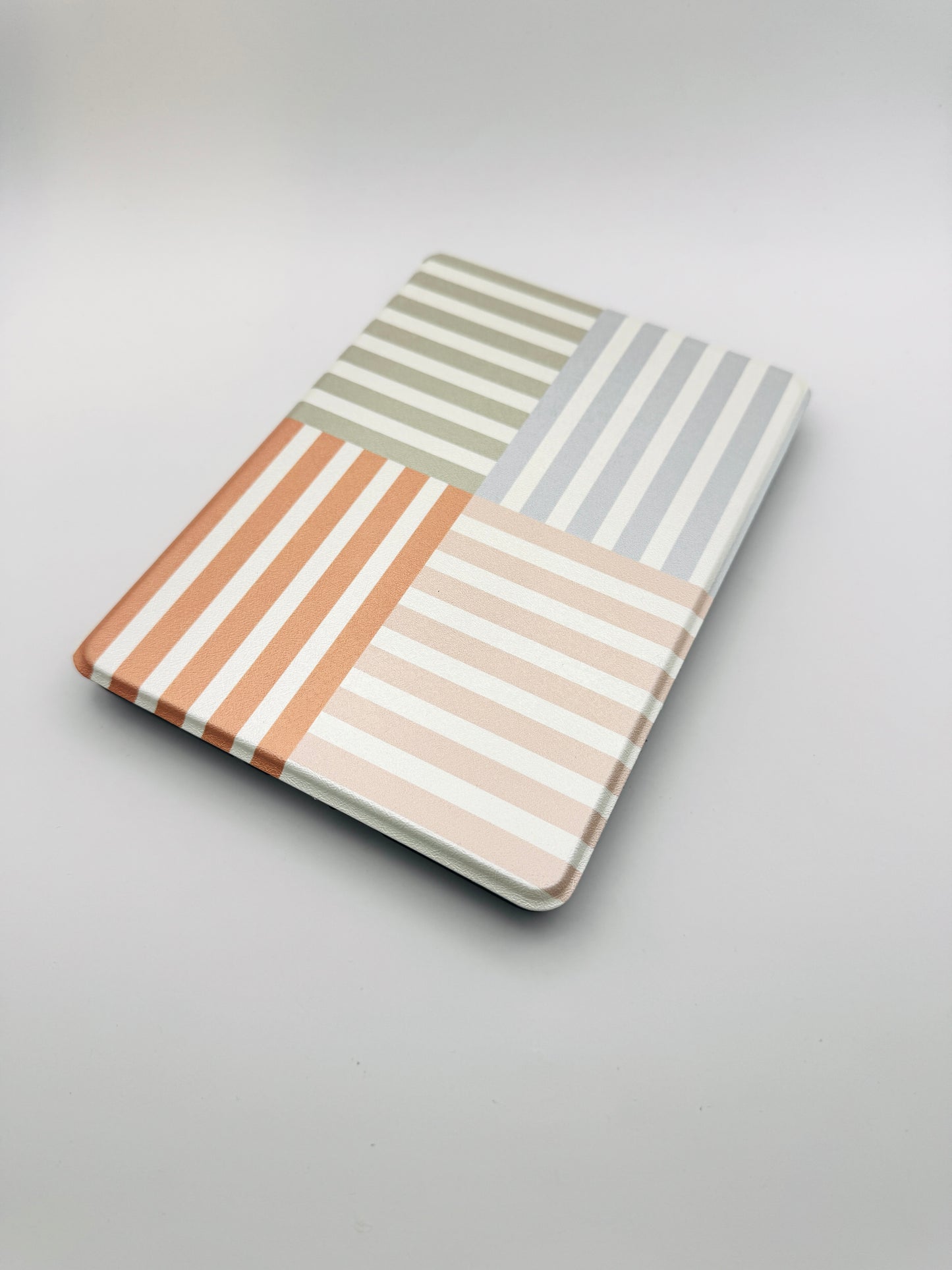 Neutral Stripes Kindle Case with Back Magnet and Hand Strap