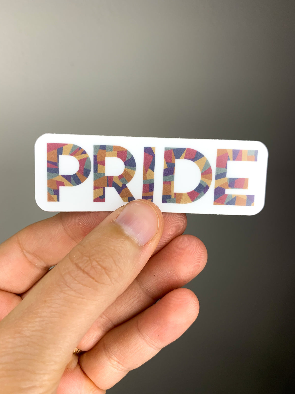 PRIDE stained glass sticker