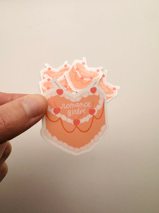 Romance Girlie Cake Sticker