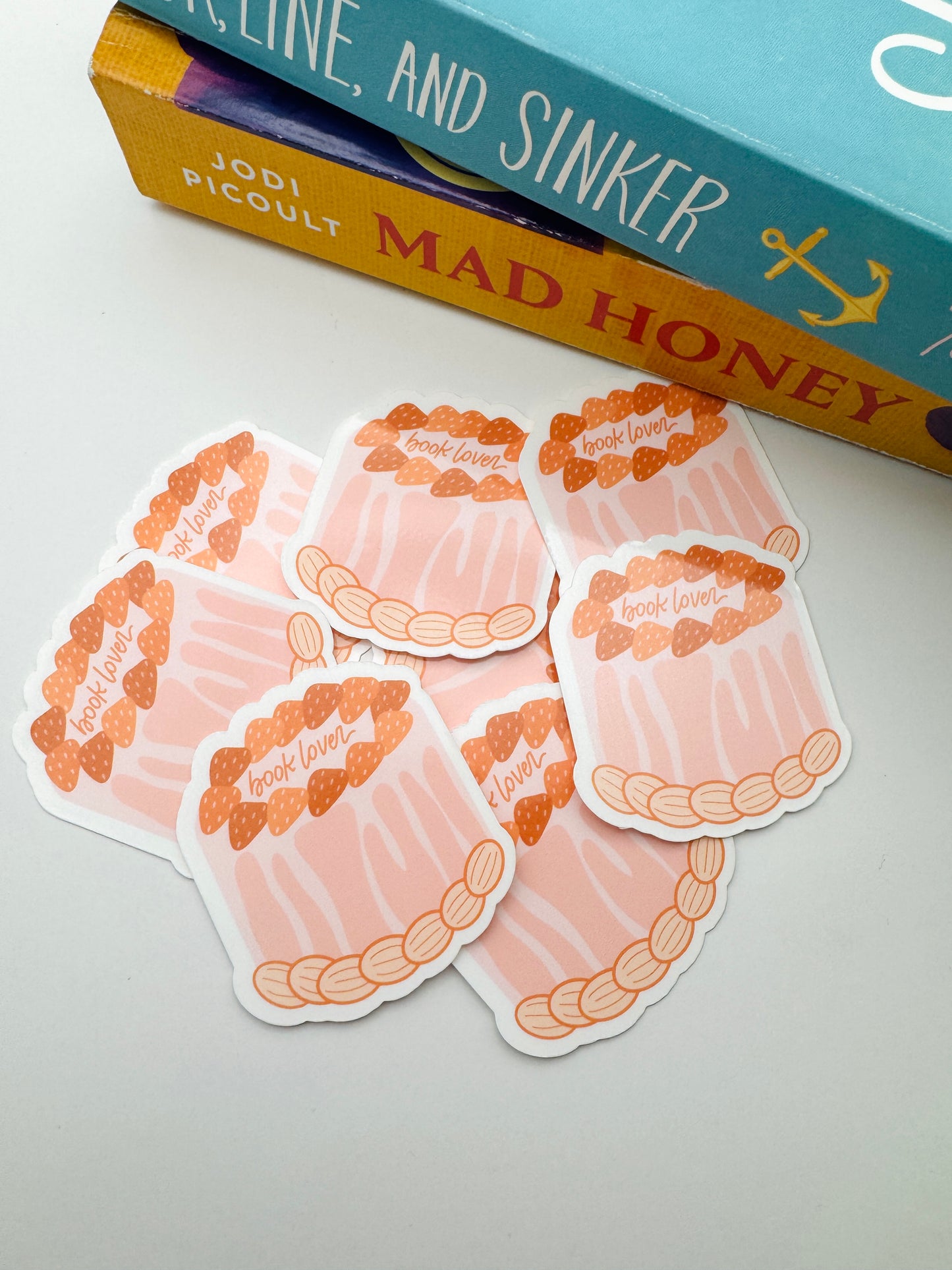Book Lover Cake Sticker