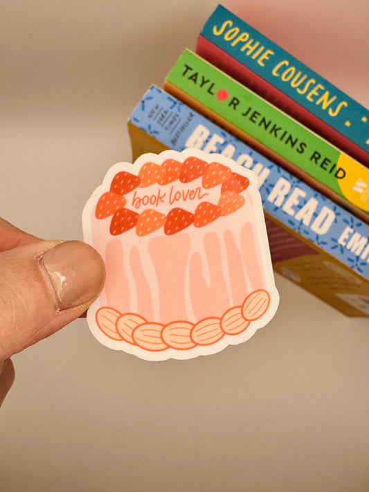 Book Lover Cake Sticker
