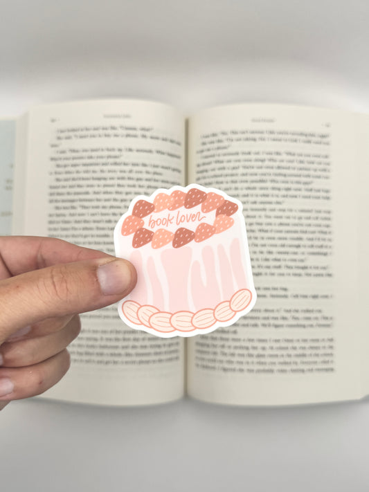 Book Lover Cake Sticker