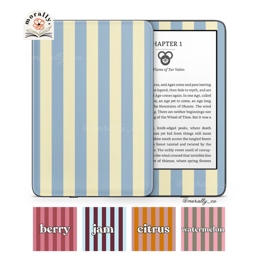 STRIPED Kindle + Kobo Skins (various colors)