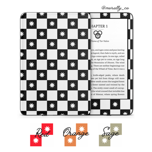 Checker Burst Kindle Skin