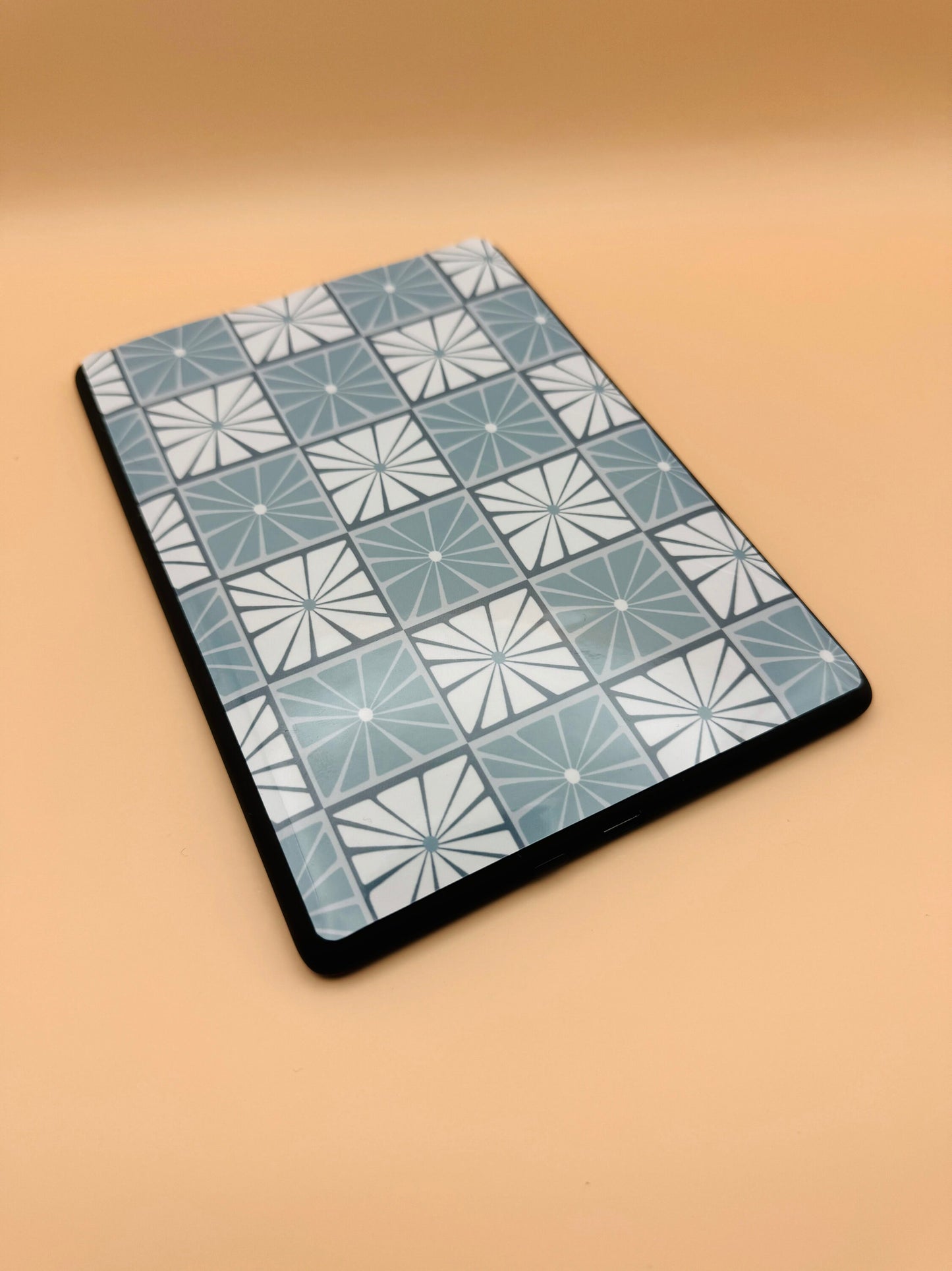 Floral Checker Kindle Skin