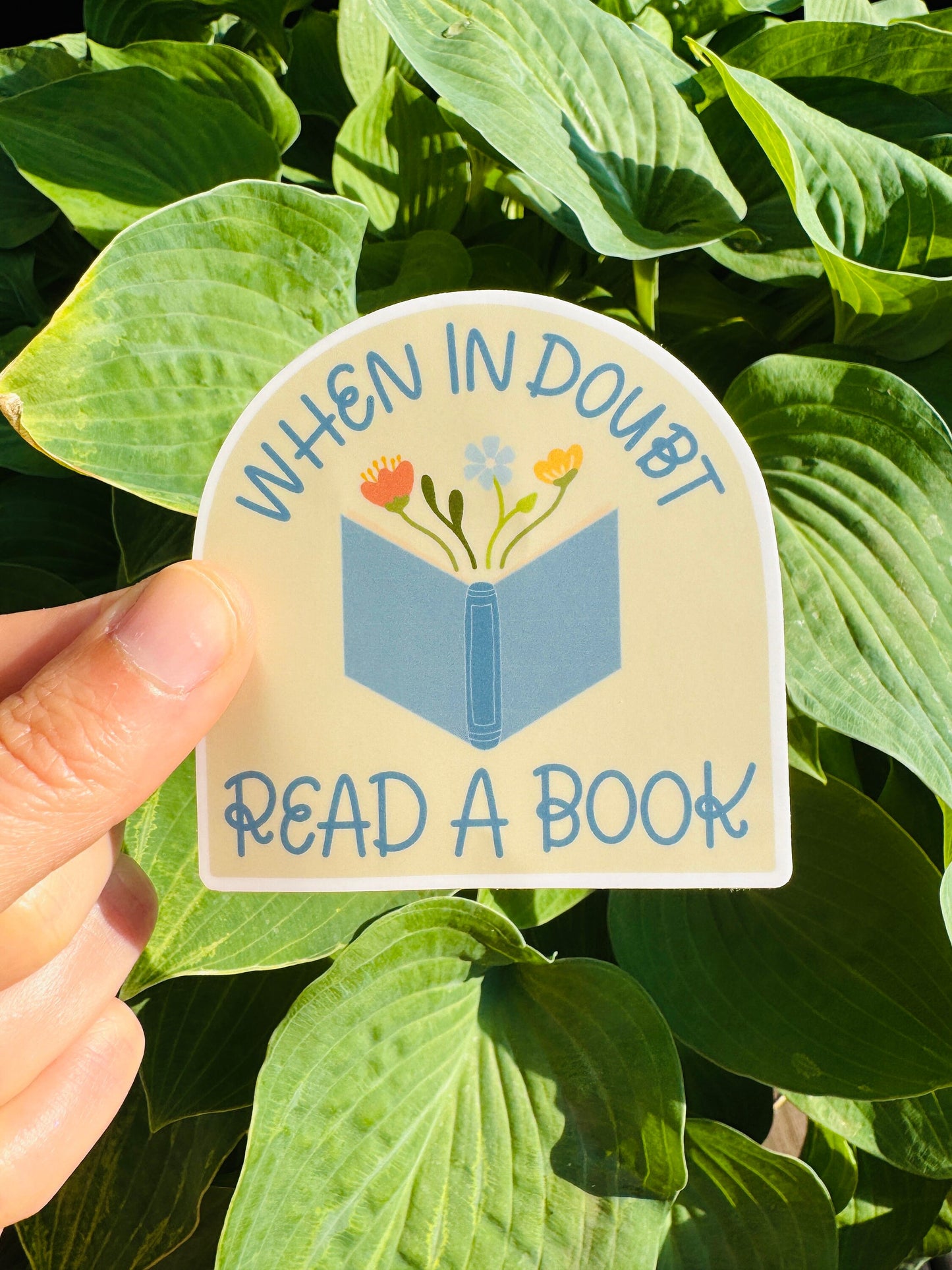 When in Doubt Read a Book sticker